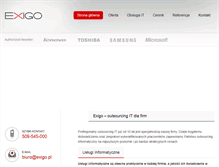 Tablet Screenshot of exigo.pl