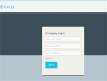 Tablet Screenshot of login.exigo.com