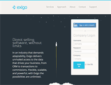 Tablet Screenshot of exigo.com